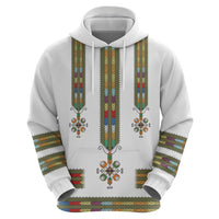 Ethiopian Traditional Habesha Costume Zip Hoodie Cross With Tilet Pattern