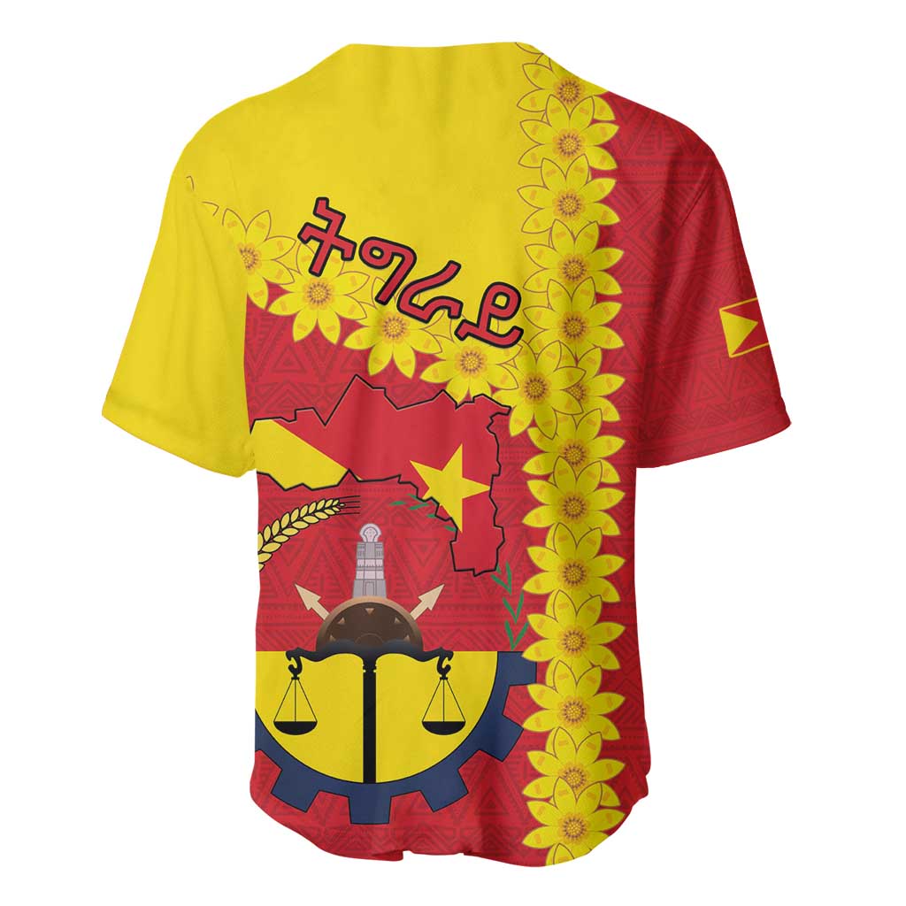 Tigray Region Baseball Jersey Tigray Emblem With Flag Map