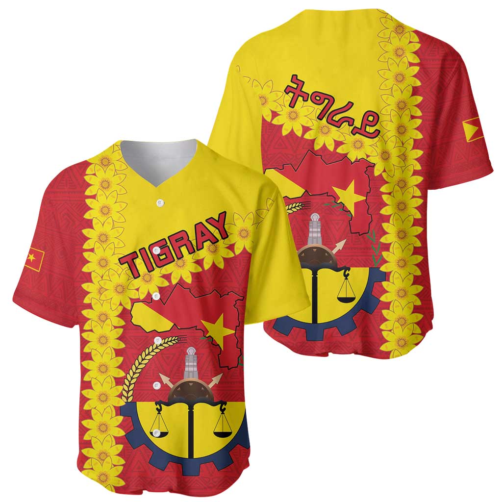 Tigray Region Baseball Jersey Tigray Emblem With Flag Map
