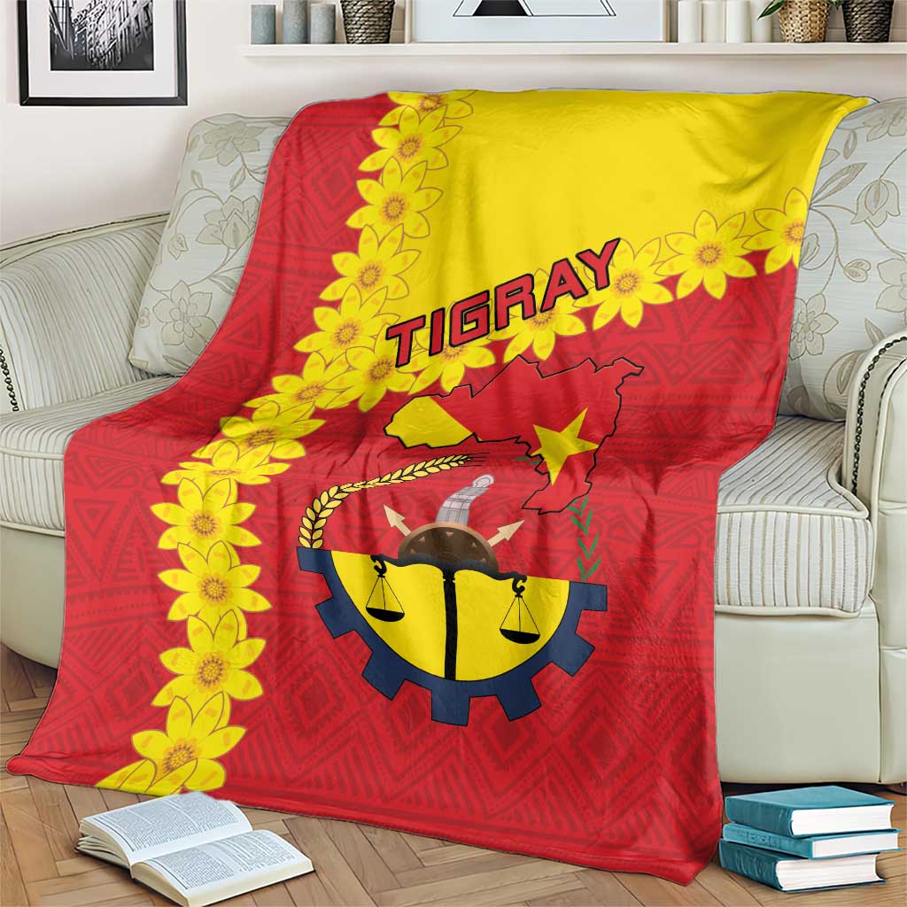 Tigray Region Blanket Tigray Emblem With Flag Map