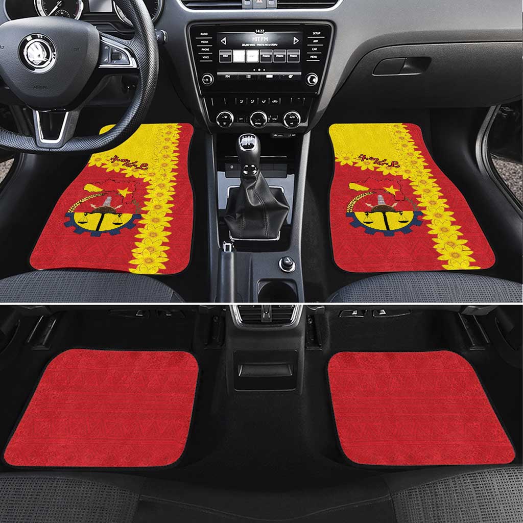 Tigray Region Car Mats Tigray Emblem With Flag Map