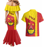 Tigray Region Couples Matching Mermaid Dress and Hawaiian Shirt Tigray Emblem With Flag Map