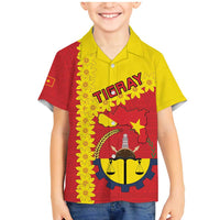 Tigray Region Family Matching Mermaid Dress and Hawaiian Shirt Tigray Emblem With Flag Map