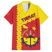 Tigray Region Family Matching Summer Maxi Dress and Hawaiian Shirt Tigray Emblem With Flag Map