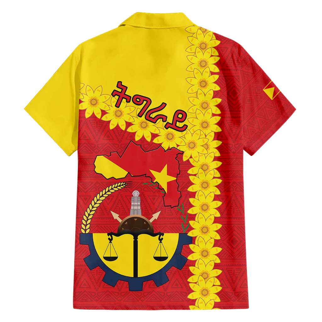 Tigray Region Hawaiian Shirt Tigray Emblem With Flag Map
