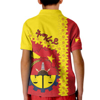 Tigray Region Kid Polo Shirt Tigray Emblem With Flag Map