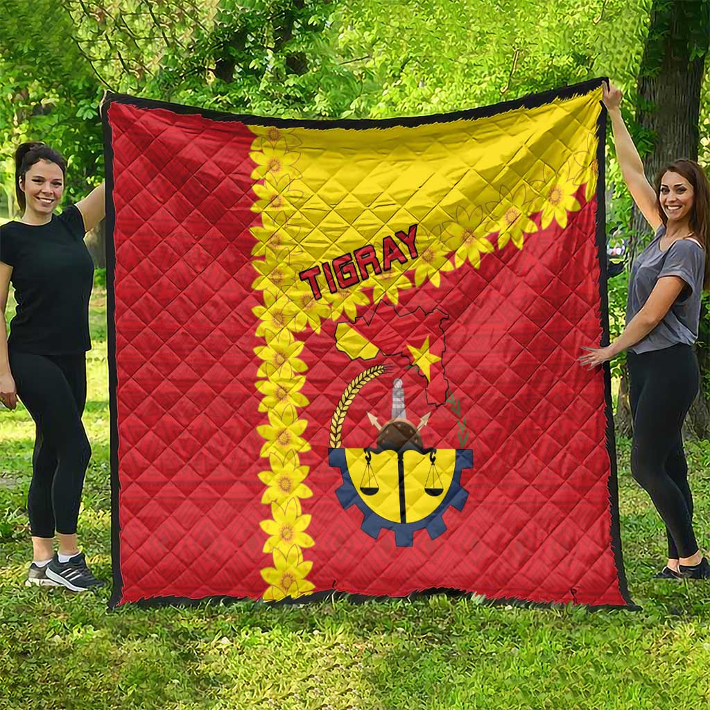 Tigray Region Quilt Tigray Emblem With Flag Map