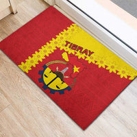 Tigray Region Rubber Doormat Tigray Emblem With Flag Map