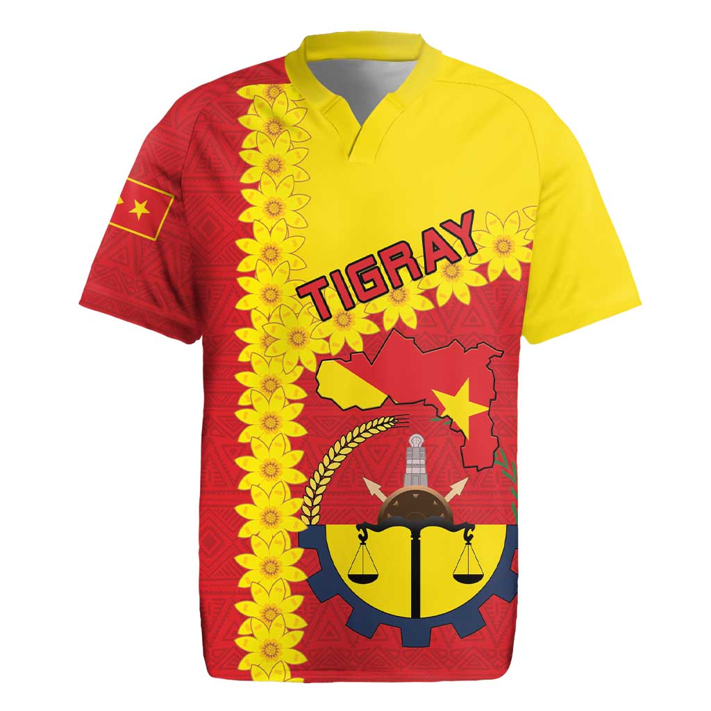 Tigray Region Rugby Jersey Tigray Emblem With Flag Map