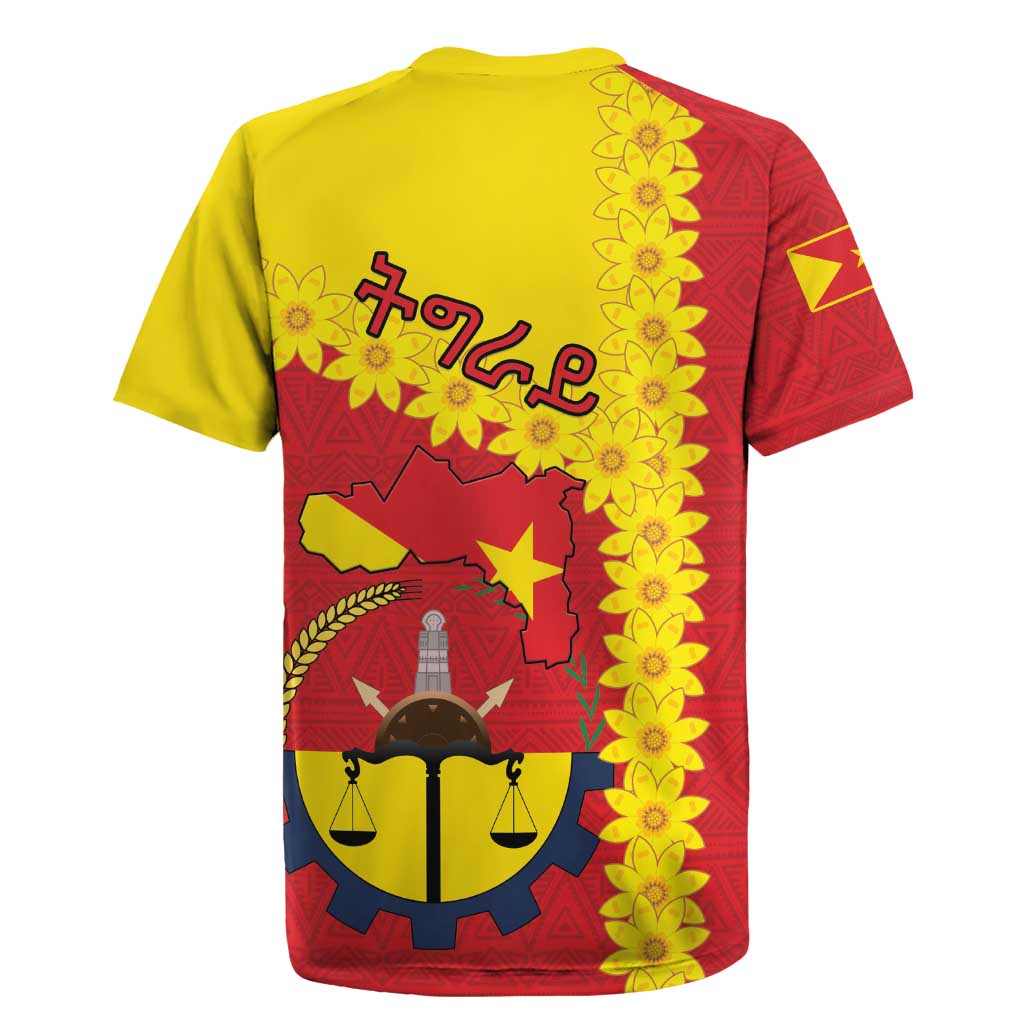 Tigray Region Rugby Jersey Tigray Emblem With Flag Map
