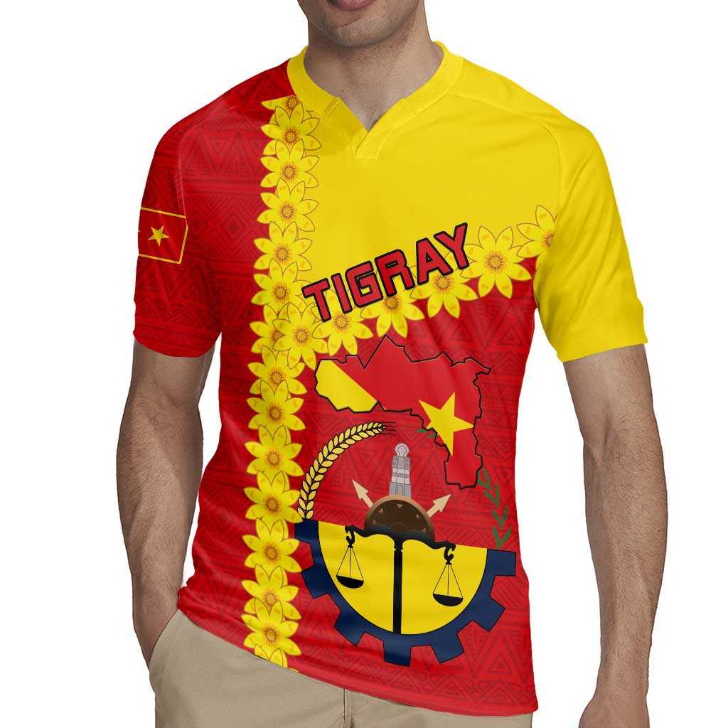 Tigray Region Rugby Jersey Tigray Emblem With Flag Map