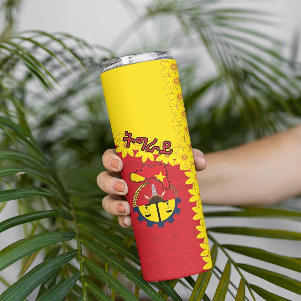 Tigray Region Skinny Tumbler Tigray Emblem With Flag Map