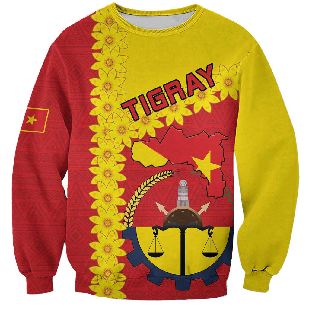 Tigray Region Sweatshirt Tigray Emblem With Flag Map