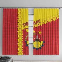 Tigray Region Window Curtain Tigray Emblem With Flag Map