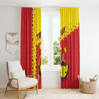 Tigray Region Window Curtain Tigray Emblem With Flag Map