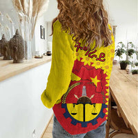 Tigray Region Women Casual Shirt Tigray Emblem With Flag Map