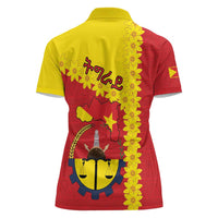 Tigray Region Women Polo Shirt Tigray Emblem With Flag Map
