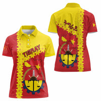 Tigray Region Women Polo Shirt Tigray Emblem With Flag Map