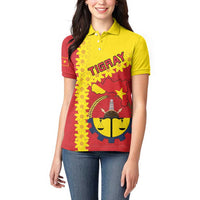 Tigray Region Women Polo Shirt Tigray Emblem With Flag Map