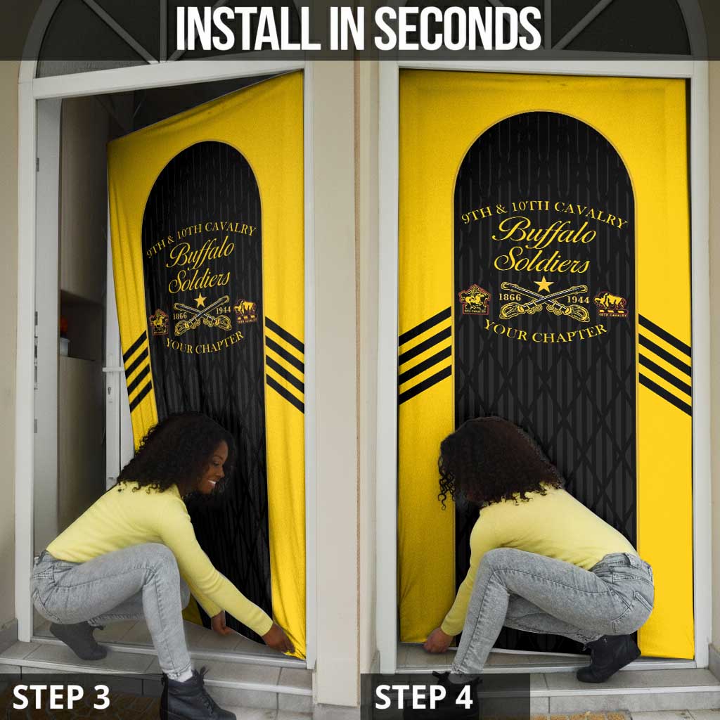 Personalized Buffalo Soldiers Door Cover 9th & 10th Cavalry Regiment