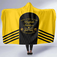 Personalized Buffalo Soldiers Hooded Blanket 9th & 10th Cavalry Regiment