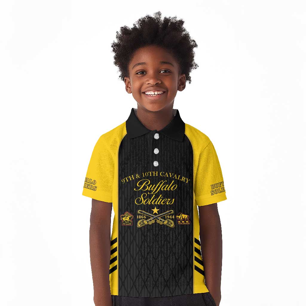 Personalized Buffalo Soldiers Kid Polo Shirt 9th & 10th Cavalry Regiment