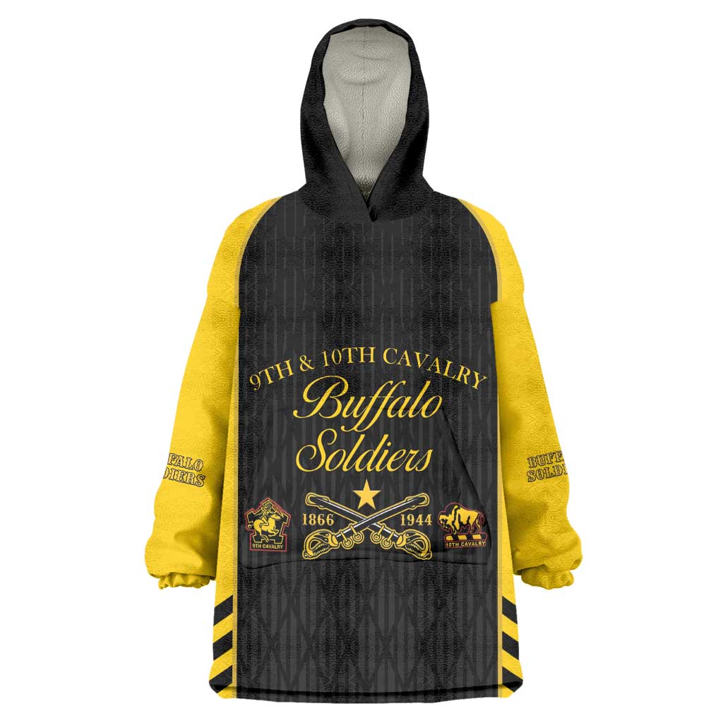 Personalized Buffalo Soldiers Kid Wearable Blanket Hoodie 9th & 10th Cavalry Regiment