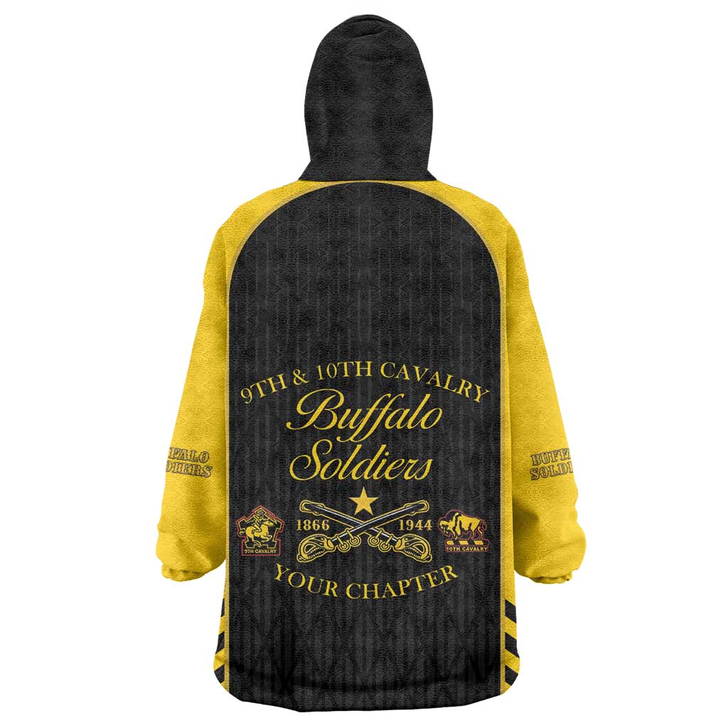 Personalized Buffalo Soldiers Kid Wearable Blanket Hoodie 9th & 10th Cavalry Regiment