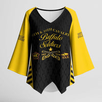 Personalized Buffalo Soldiers Kimono Sleeve Blouse 9th & 10th Cavalry Regiment