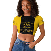 Personalized Buffalo Soldiers Raglan Cropped T shirt 9th & 10th Cavalry Regiment