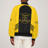 Personalized Buffalo Soldiers Sleeve Zip Bomber Jacket 9th & 10th Cavalry Regiment