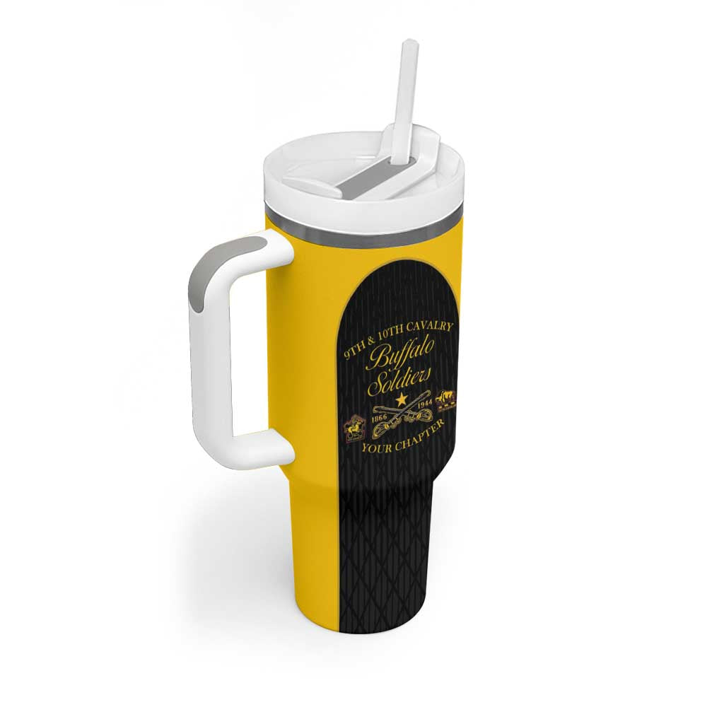 Personalized Buffalo Soldiers Tumbler With Handle 9th & 10th Cavalry Regiment