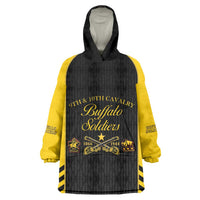 Personalized Buffalo Soldiers Wearable Blanket Hoodie 9th & 10th Cavalry Regiment