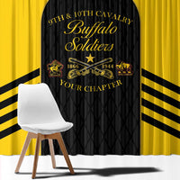 Personalized Buffalo Soldiers Window Curtain 9th & 10th Cavalry Regiment