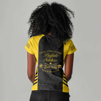 Personalized Buffalo Soldiers Women V-Neck T-Shirt 9th & 10th Cavalry Regiment