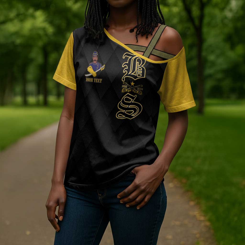 Personalized Buffalo Soldiers Cross Shoulder Shirt We Can We Will Ready and Forward