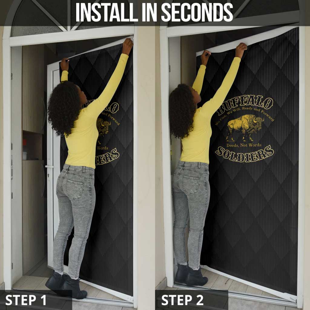 Buffalo Soldiers Door Cover We Can We Will Ready and Forward