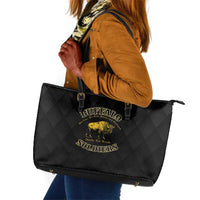 Buffalo Soldiers Leather Tote Bag We Can We Will Ready and Forward