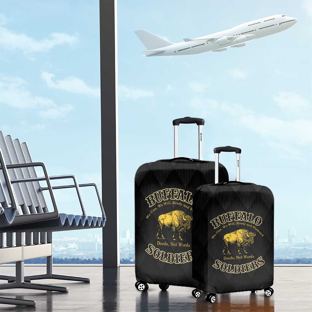 Buffalo Soldiers Luggage Cover We Can We Will Ready and Forward