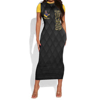 Personalized Buffalo Soldiers Short Sleeve Bodycon Dress We Can We Will Ready and Forward
