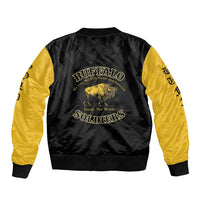 Personalized Buffalo Soldiers Sleeve Zip Bomber Jacket We Can We Will Ready and Forward