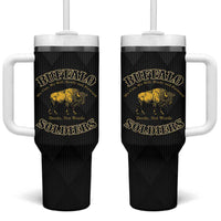 Buffalo Soldiers Tumbler With Handle We Can We Will Ready and Forward