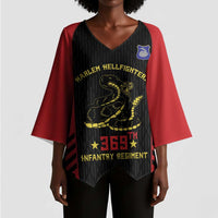 Personalized Harlem Hellfighters Kimono Sleeve Blouse 369th Infantry Regiment Legacy