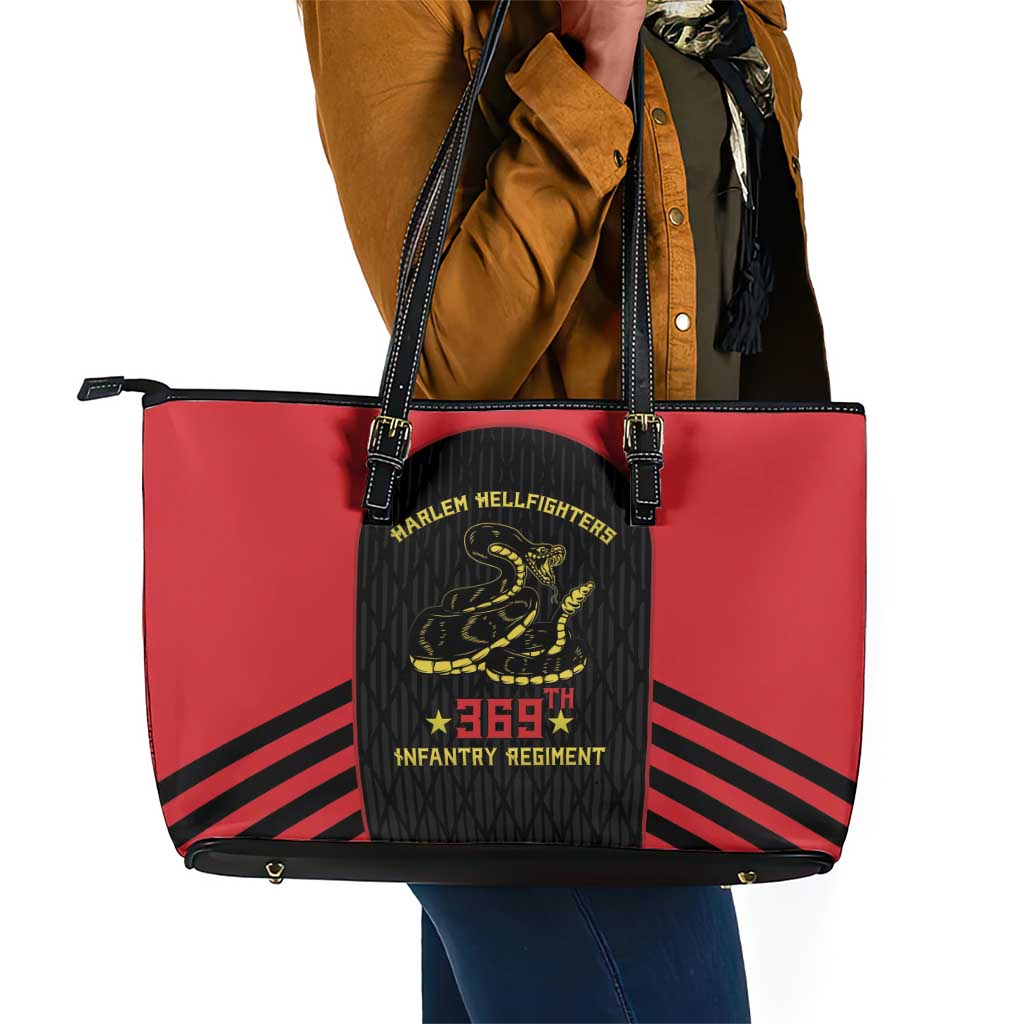 Harlem Hellfighters Leather Tote Bag 369th Infantry Regiment Legacy
