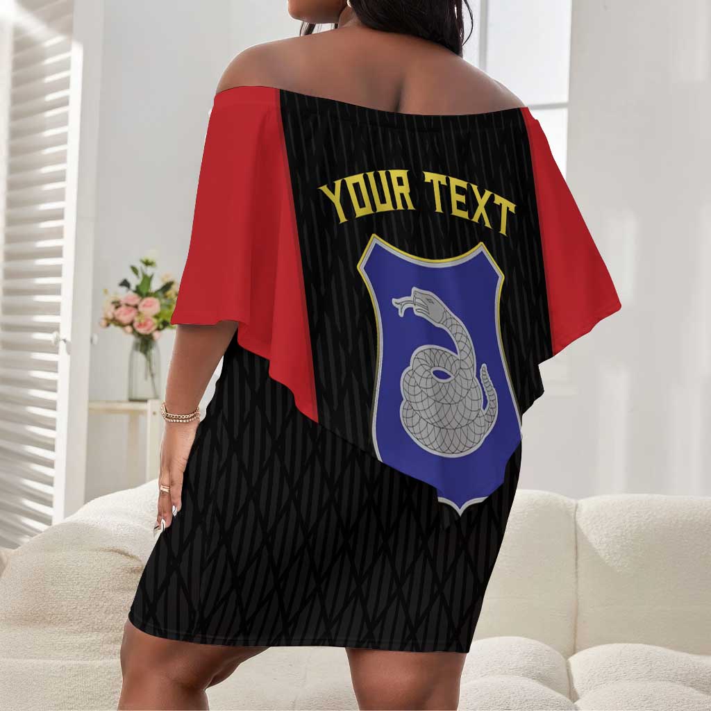Personalized Harlem Hellfighters Off Shoulder Short Dress 369th Infantry Regiment Legacy