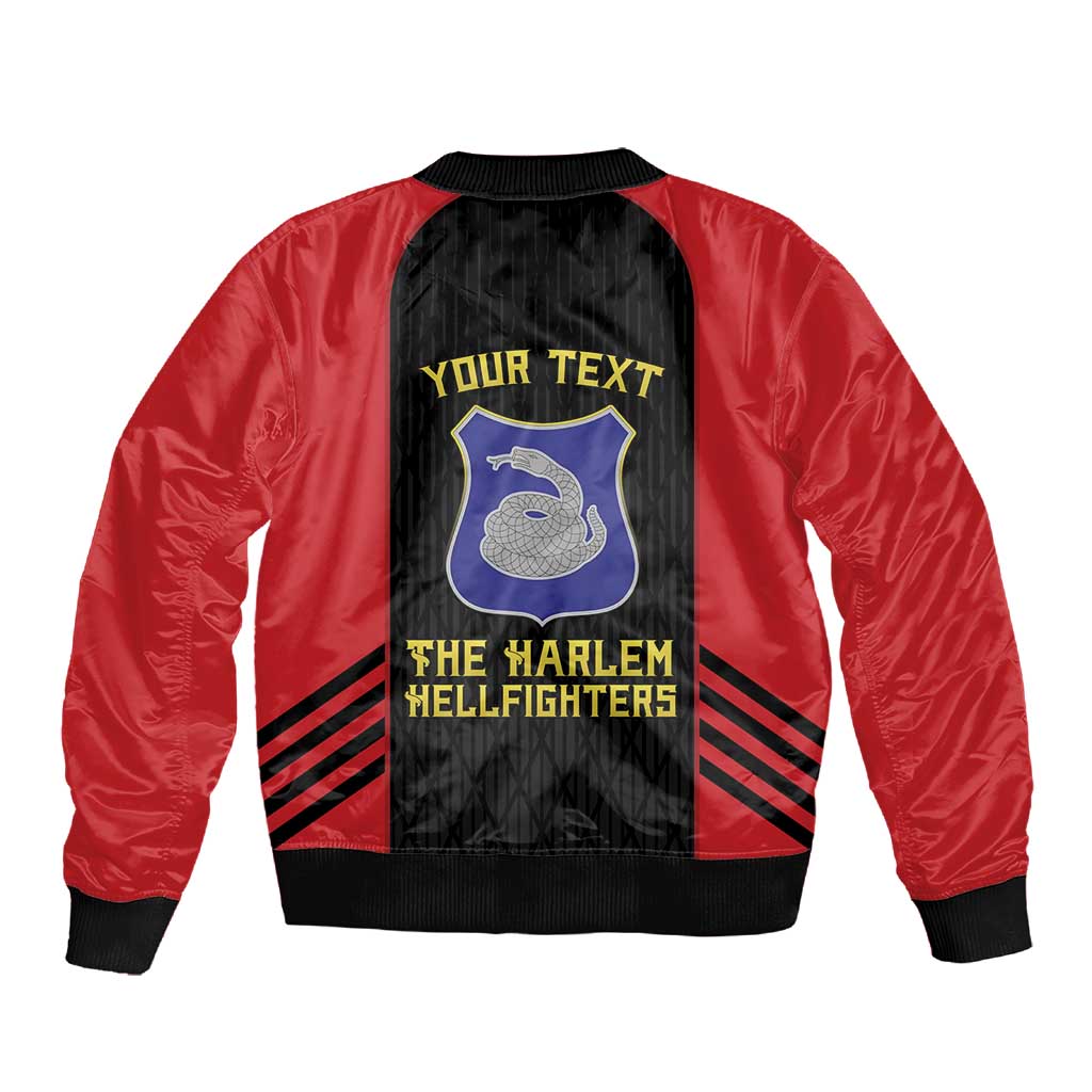 Personalized Harlem Hellfighters Sleeve Zip Bomber Jacket 369th Infantry Regiment Legacy