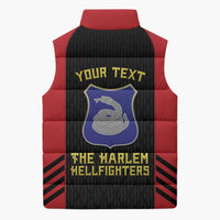 Personalized Harlem Hellfighters Sleeveless Puffer Jacket 369th Infantry Regiment Legacy