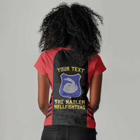 Personalized Harlem Hellfighters Women V-Neck T-Shirt 369th Infantry Regiment Legacy