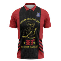 Personalized Harlem Hellfighters Zipper Polo Shirt 369th Infantry Regiment Legacy