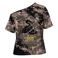 Harlem Hellfighters 369th Infantry Regiment Legacy Cross Shoulder Shirt God Damn Lets Go